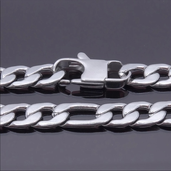 NEW* Men silver necklace link chain 24inch - Picture 2 of 3